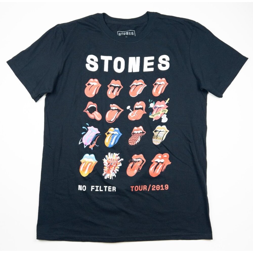 Rolling Stones No Filter Tour T-Shirt Men's Large Black 2019 Concert Band Tee